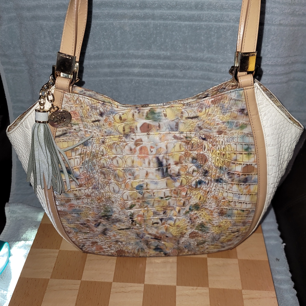 Women’s Multicolor Croc-Embossed Shoulder Bag